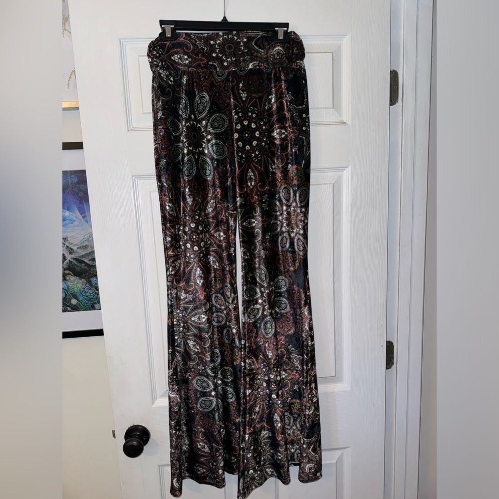 Earthbound velvet flare pants.